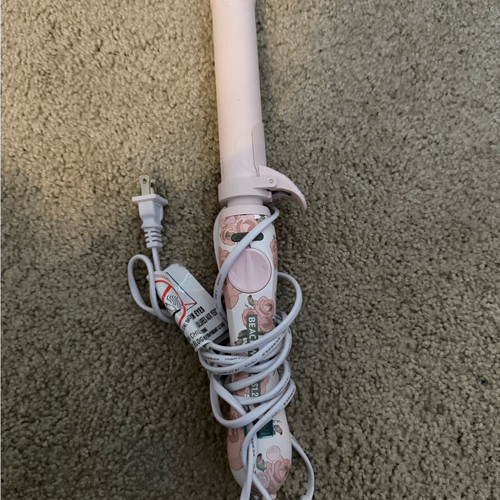 Beachwaver Pink Floral Curling Iron